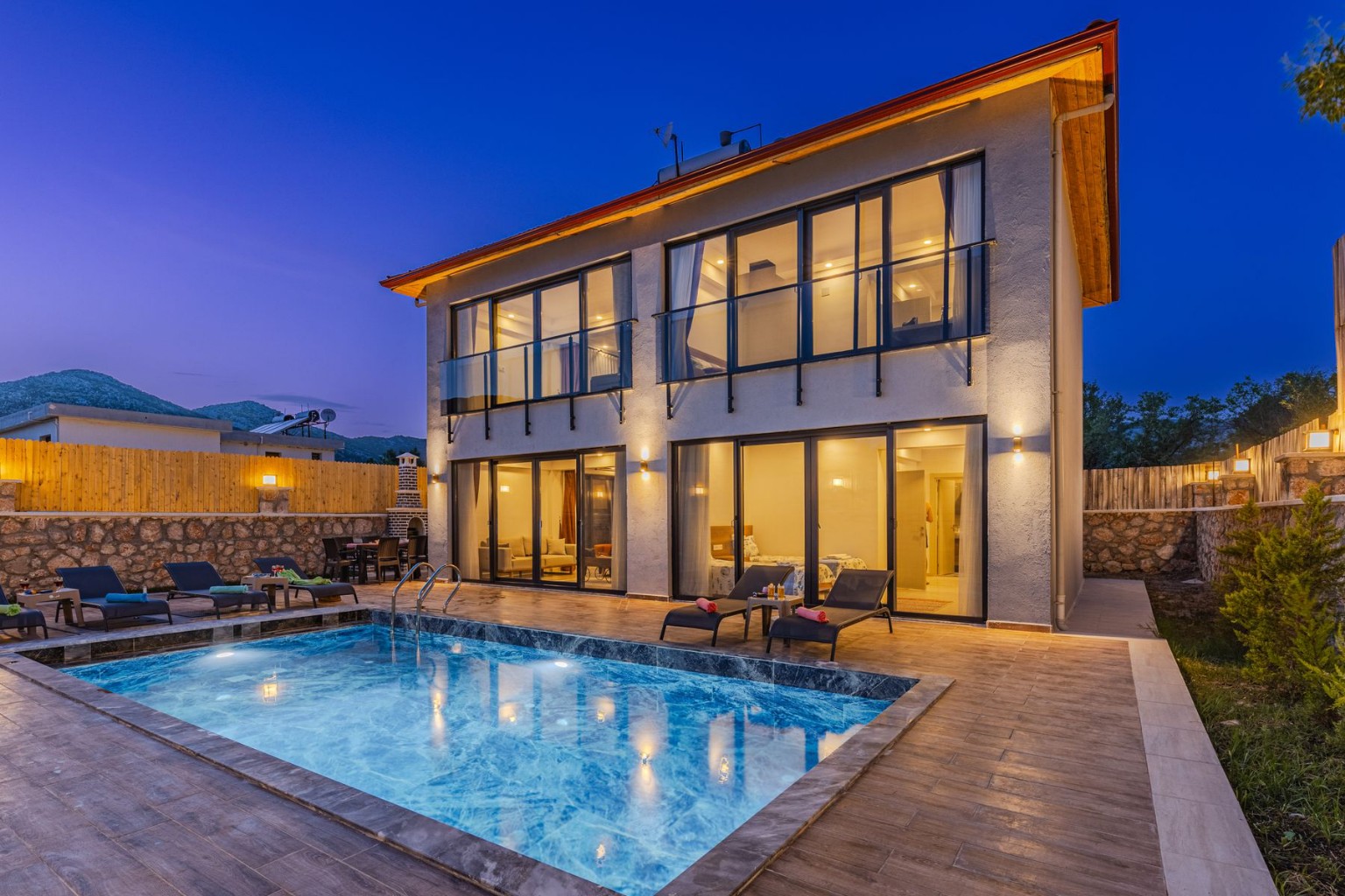 Olive Court exterior arranged around landscape and shade